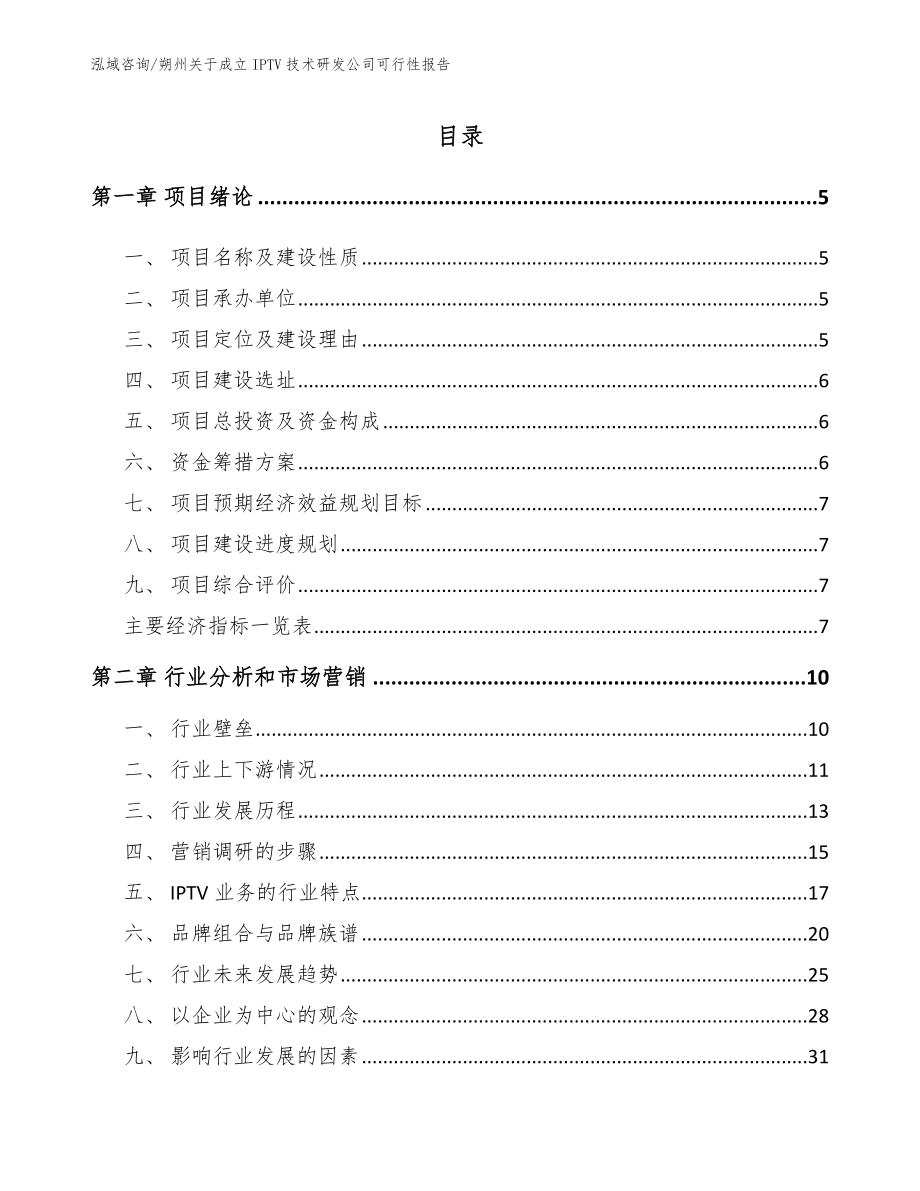 朔州关于成立IPTV技术研发公司可行性报告_第1页