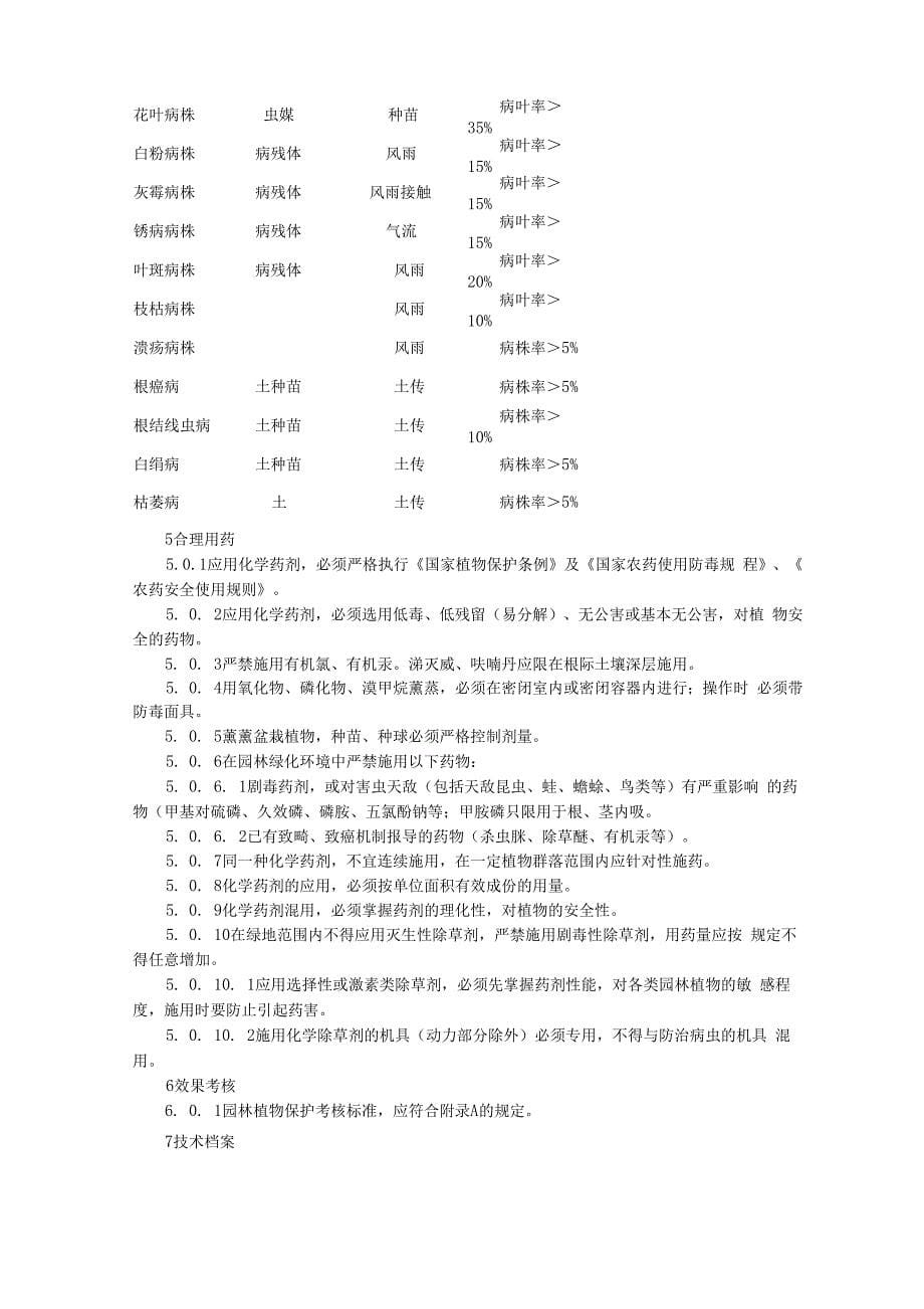 园林植物保护技术规程完整_第5页