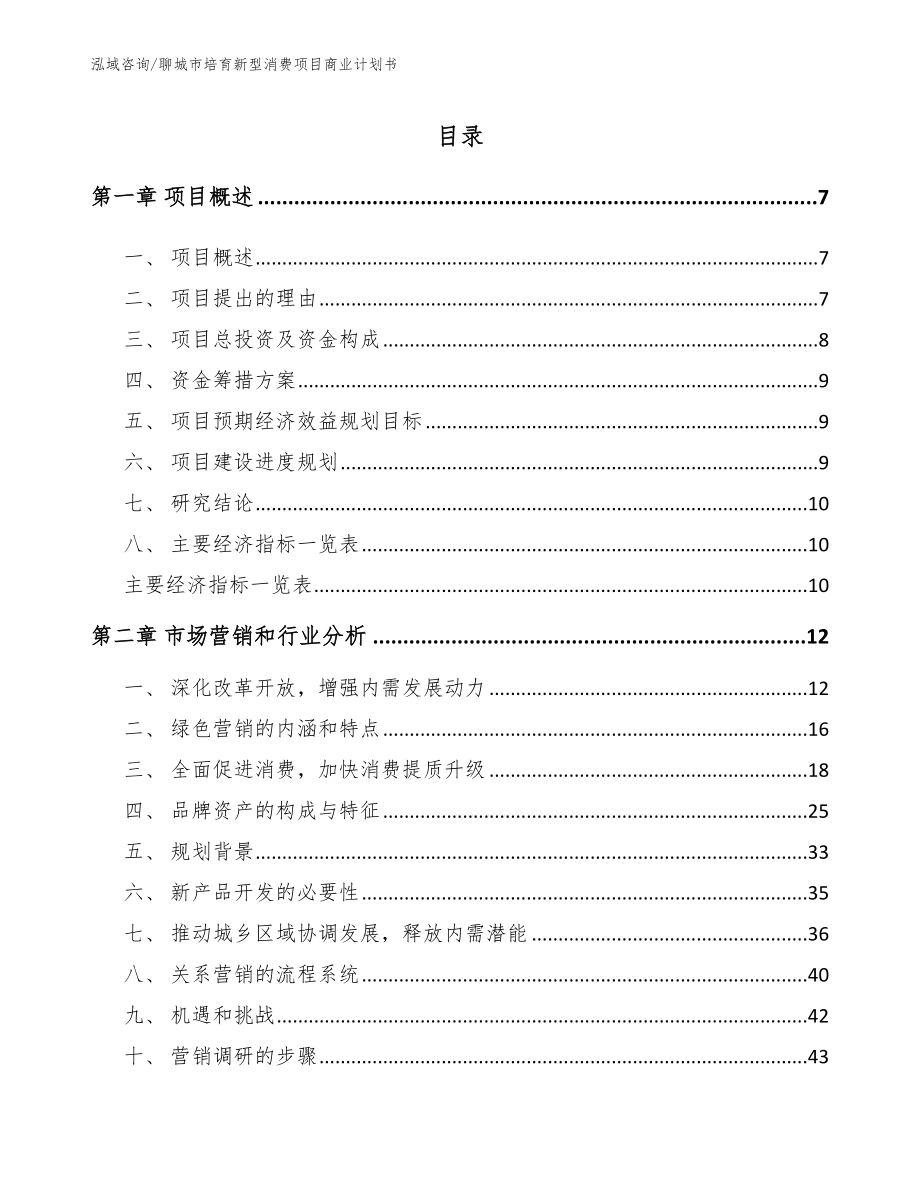 聊城市培育新型消费项目商业计划书【参考模板】_第2页