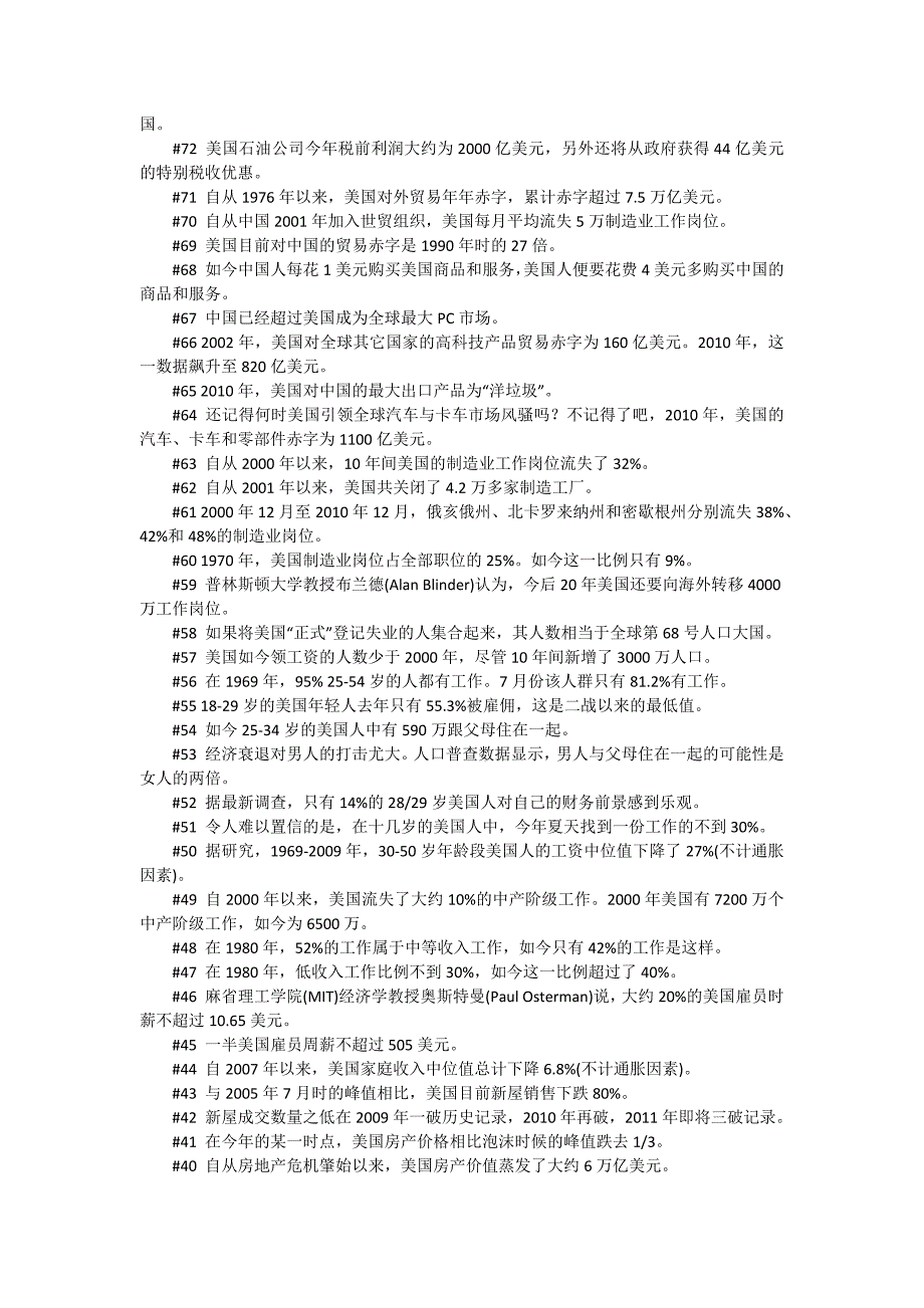 美国经济日薄西山的100个事实.doc_第2页