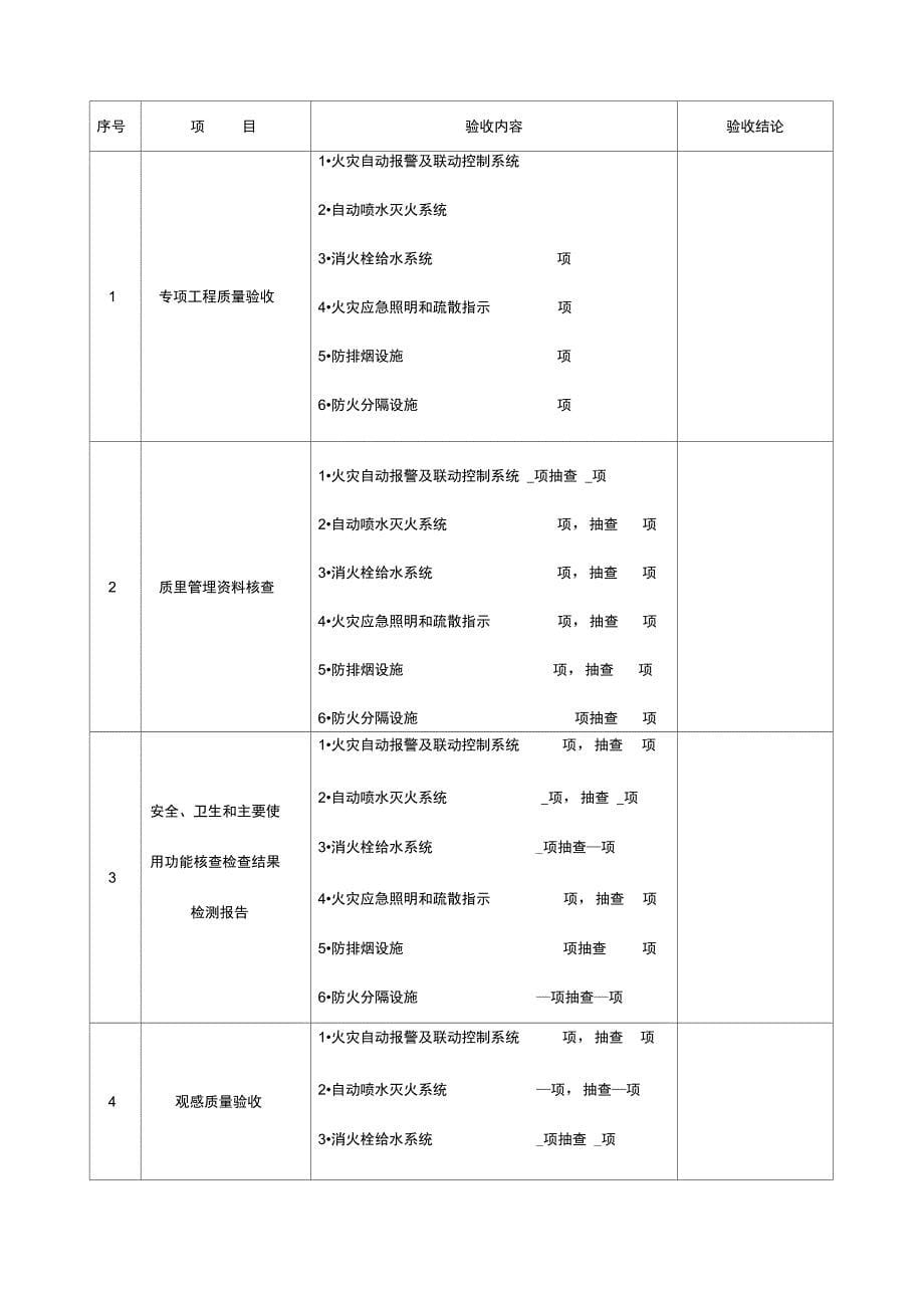 消防专项验收工程质量验收记录表_第5页