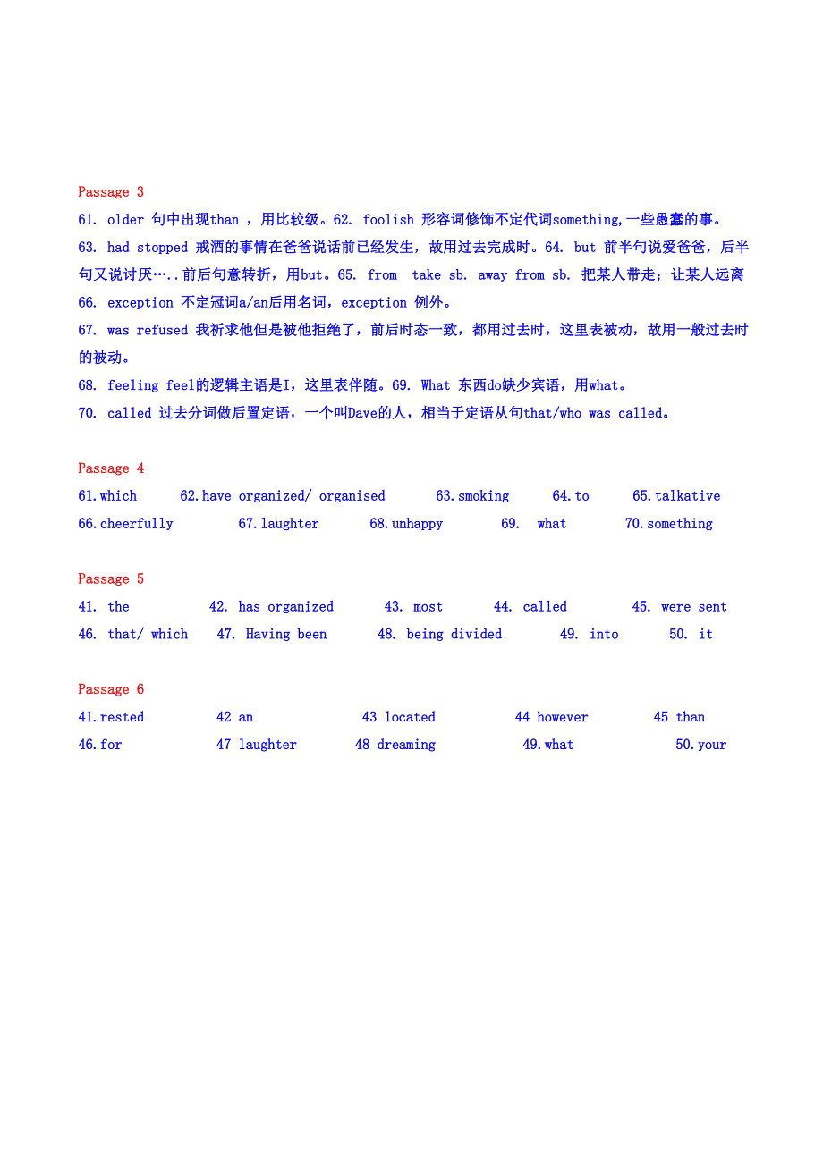 2022年高考英语增分专练 语法填空集训（六）_第4页