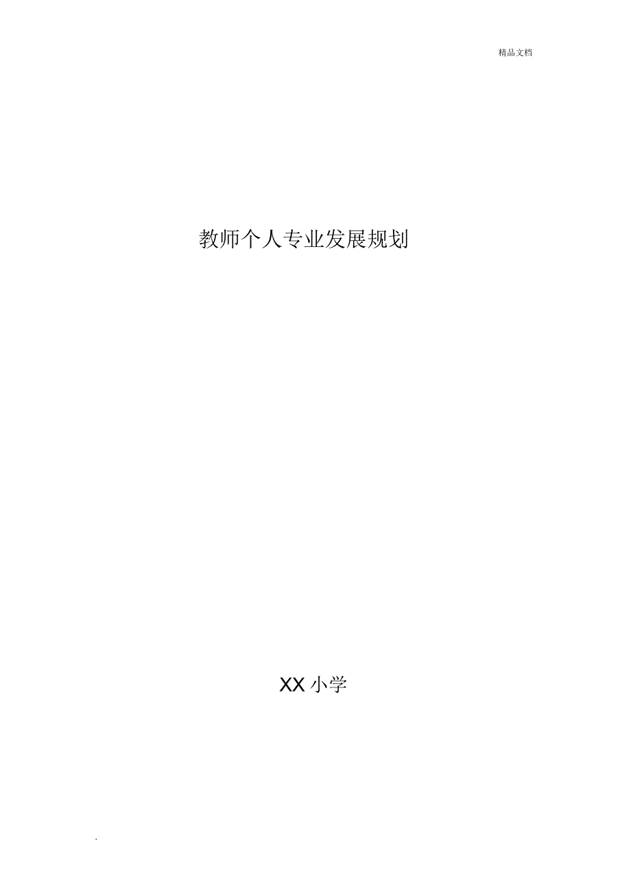 教师个人专业发展规划1_第1页