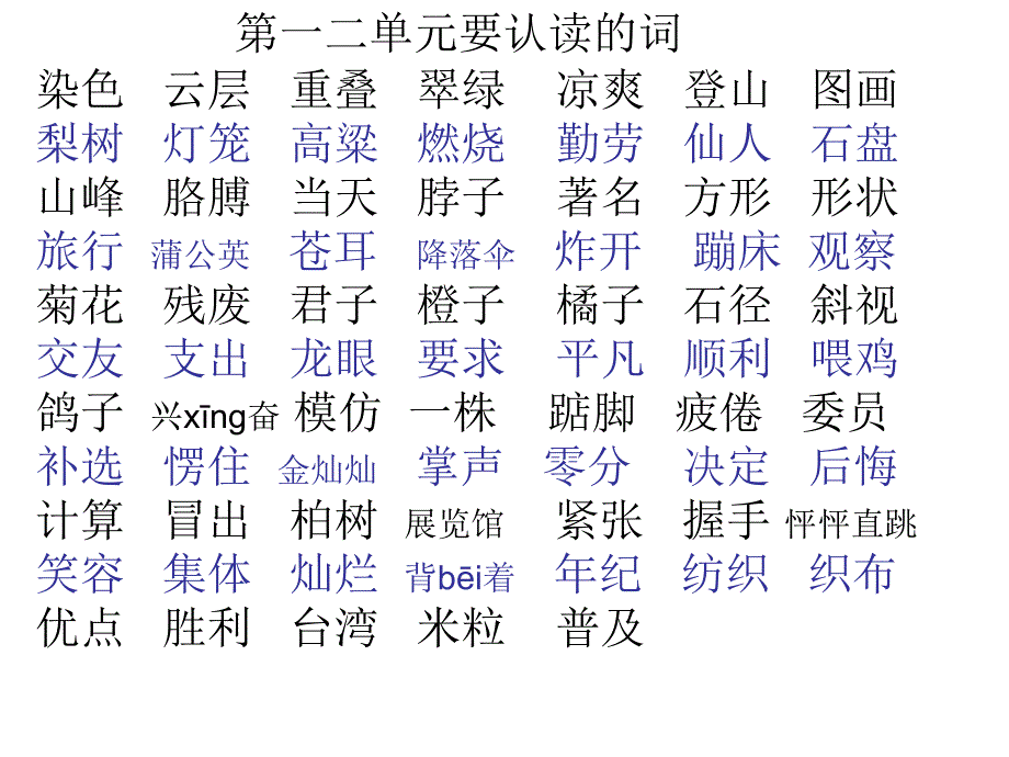 人教版语文第3册生字表组词.ppt_第2页