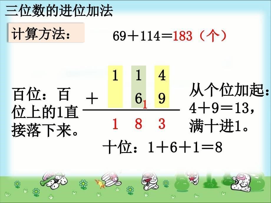 5《三位数的进位加法》教学课件_第5页