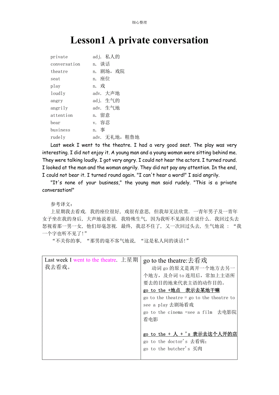 新概念第二册Lesson1 A private conversation详解_第1页