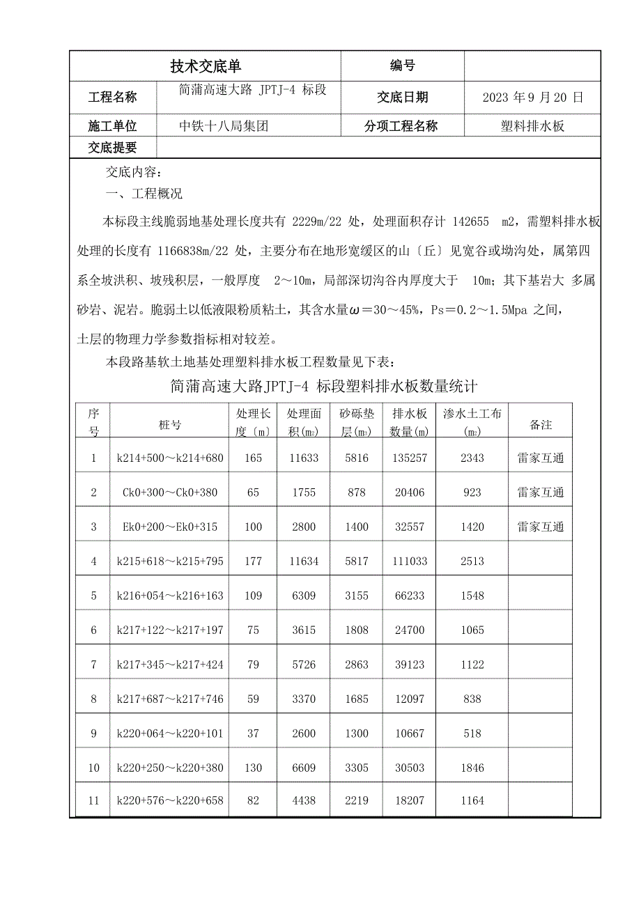 塑料排水板工程技术交底_第1页