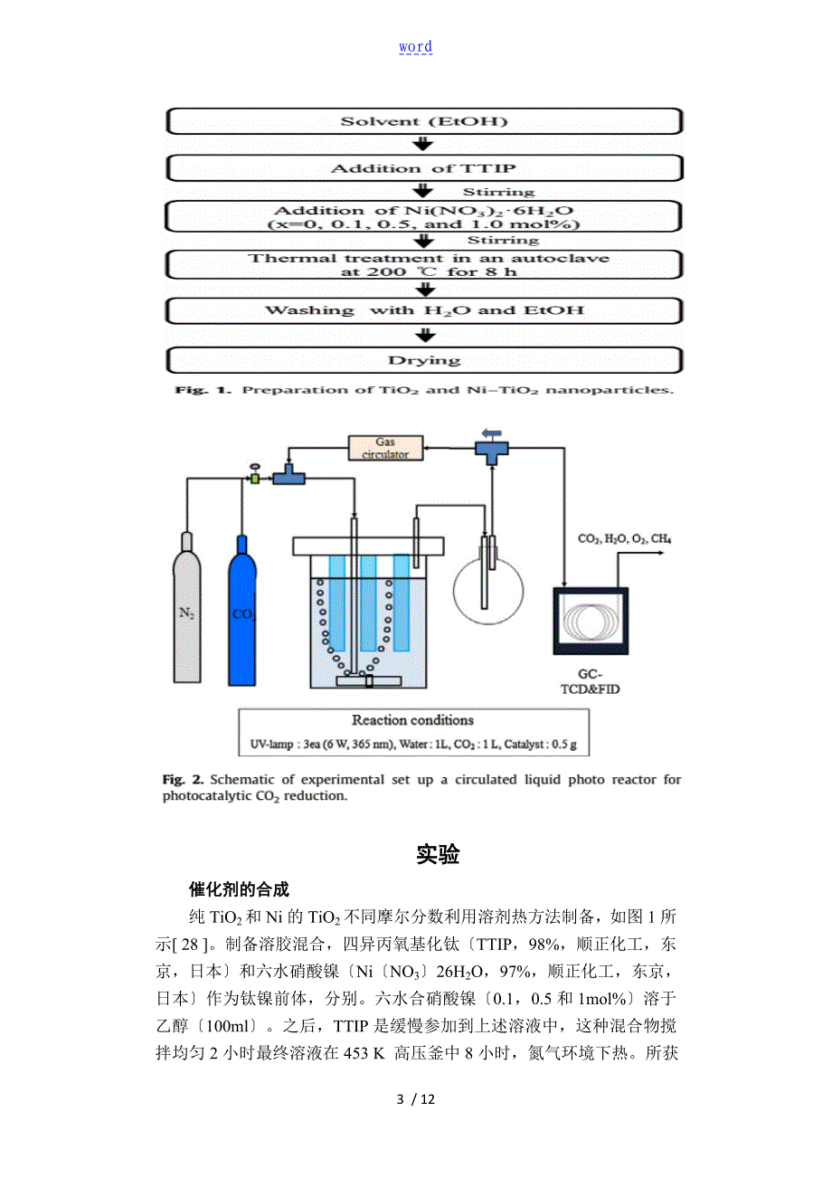 Ni–TiO2光催化还原CO2和水制备甲烷_第3页