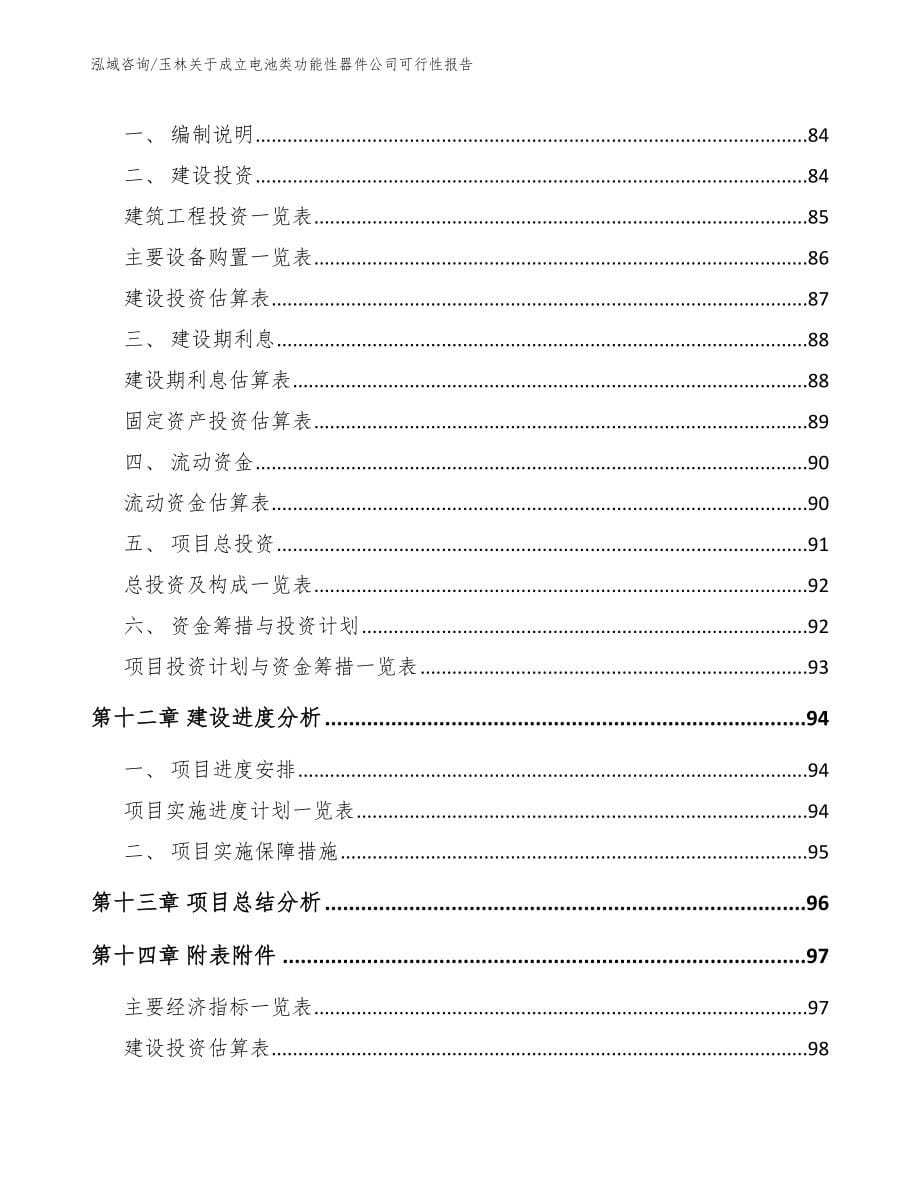 玉林关于成立电池类功能性器件公司可行性报告模板范文_第5页