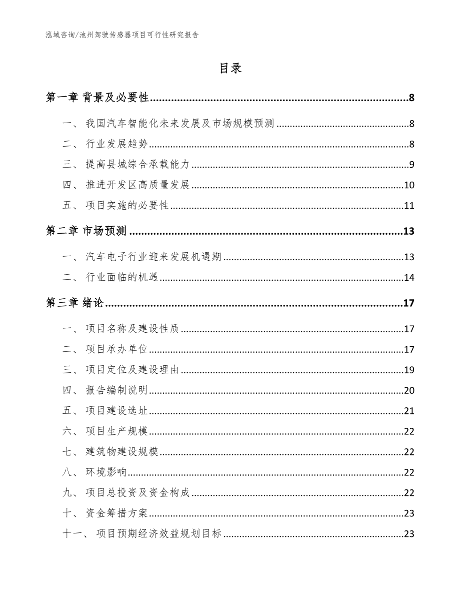 池州驾驶传感器项目可行性研究报告（模板范文）_第2页