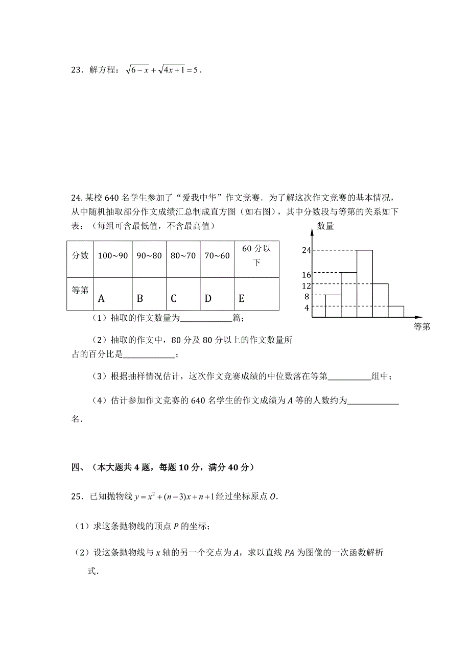 代数经典试题及答案一1_第4页