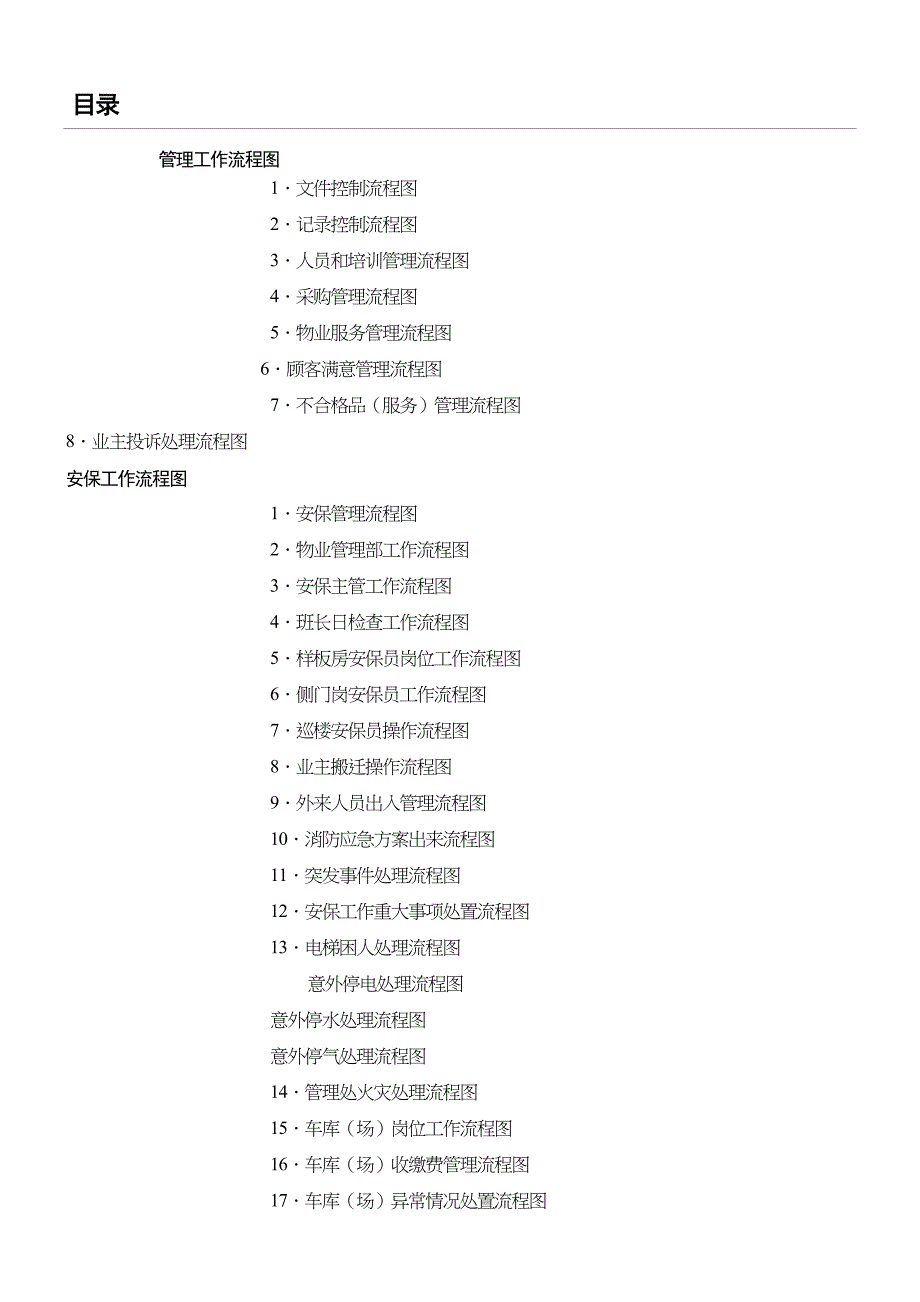 全套南京中海物业公司工作流程图_第1页