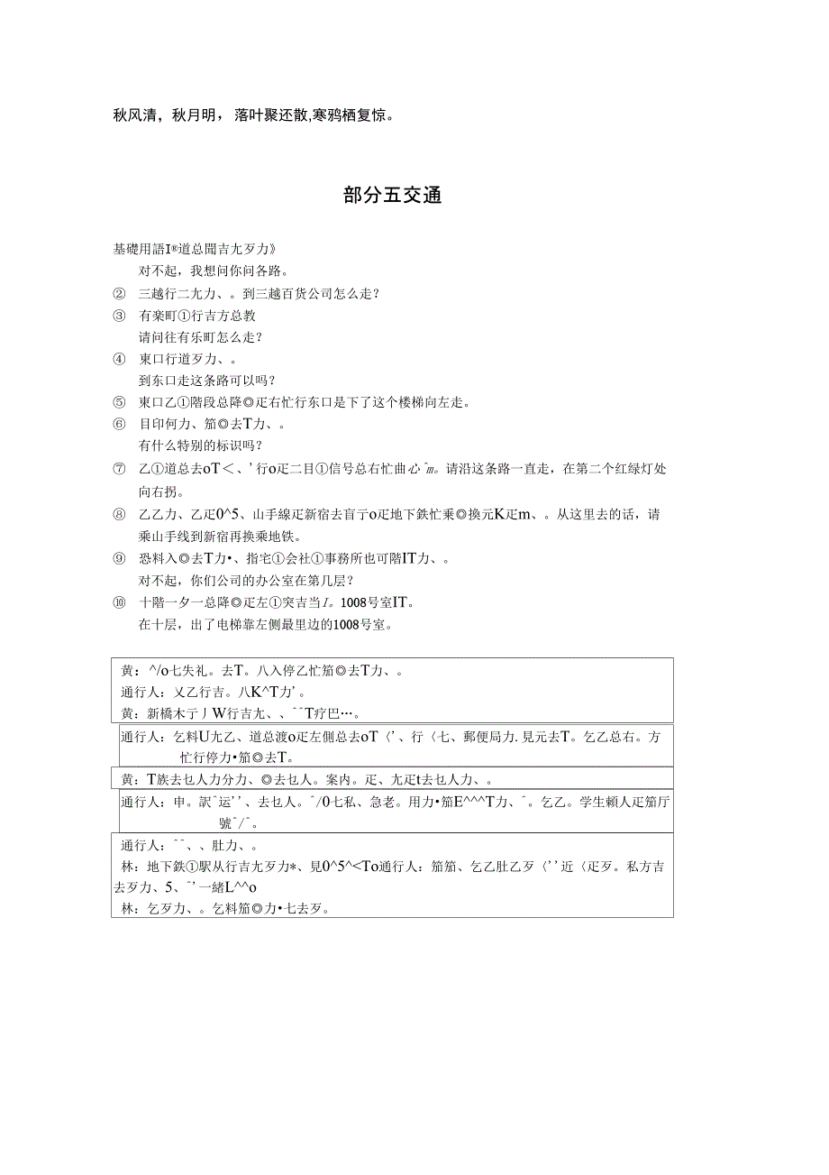 Fmbswq日语生活商务口语会话教程5(交通)_第1页
