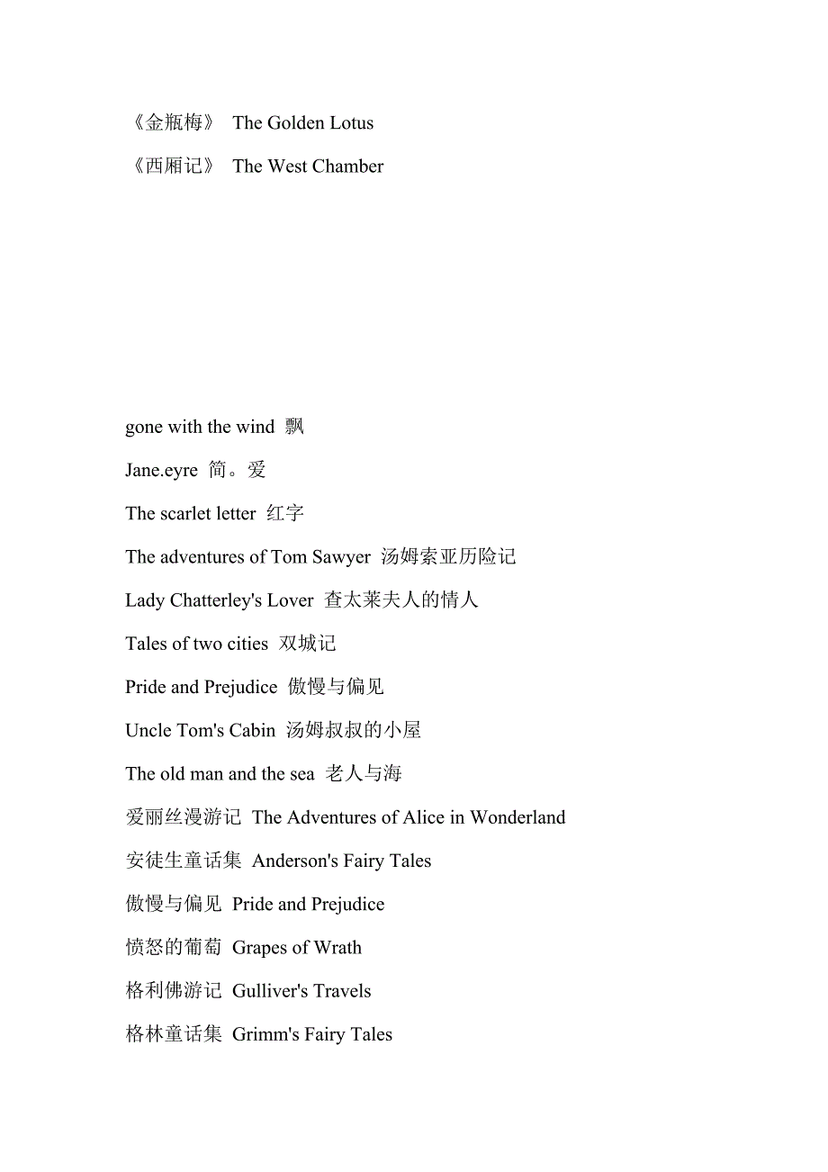 名著英文名字.doc_第2页