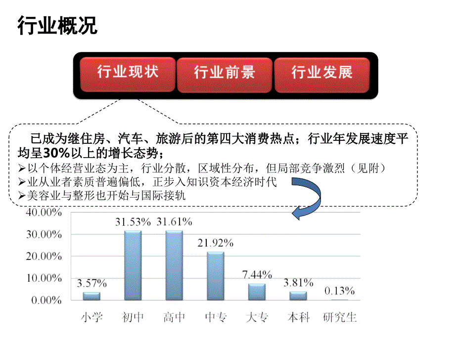 美容美体行业分析PPT通用课件_第1页