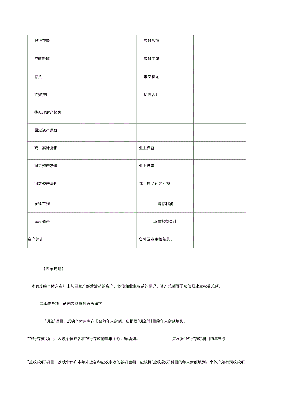 《资产负债表(适用执行个体工商户会计制度的单位)》_第2页
