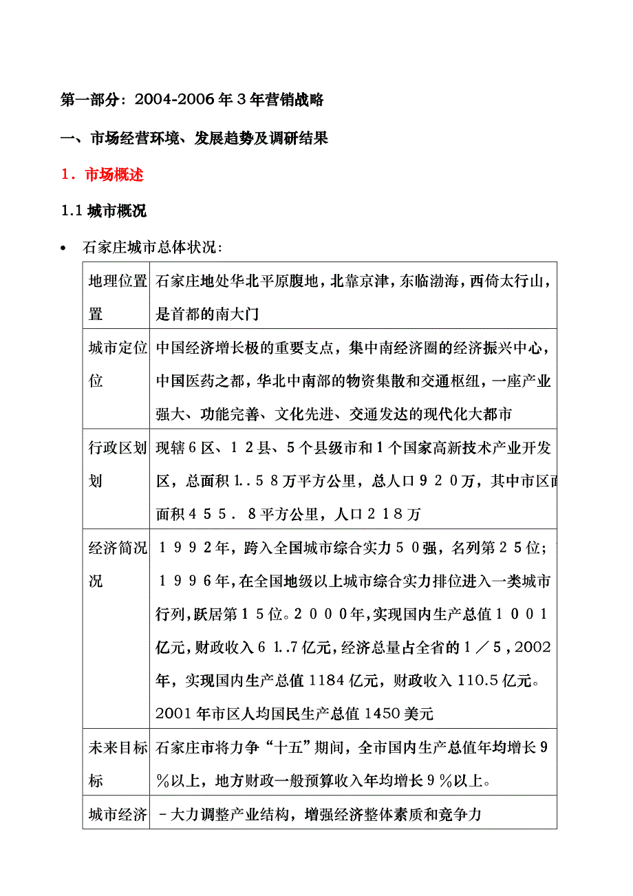 石家庄三年营销规划修改版_第4页