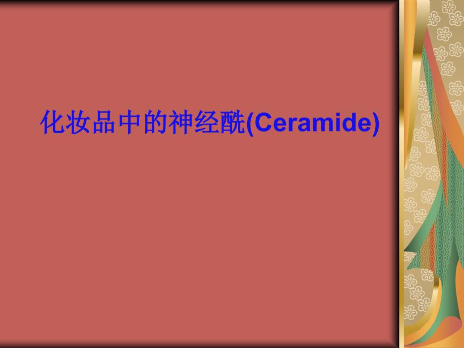 化妆品中的神经酰胺Ceramide_第1页