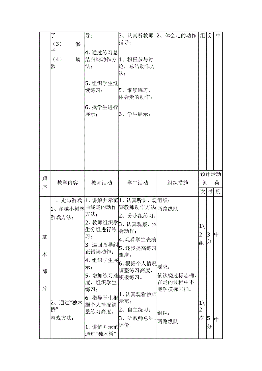 小学体育水平一《走与游戏》教学设计[11].doc_第4页