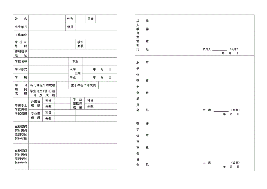 学位申请与审批表（新）.doc_第2页