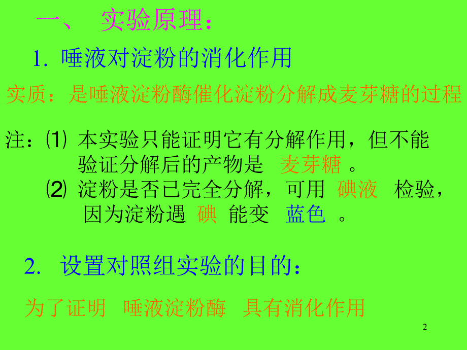 唾液淀粉酶的消化作用PPT_第2页