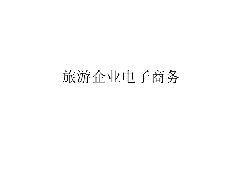 旅游企业电子商务PPT课件_第1页