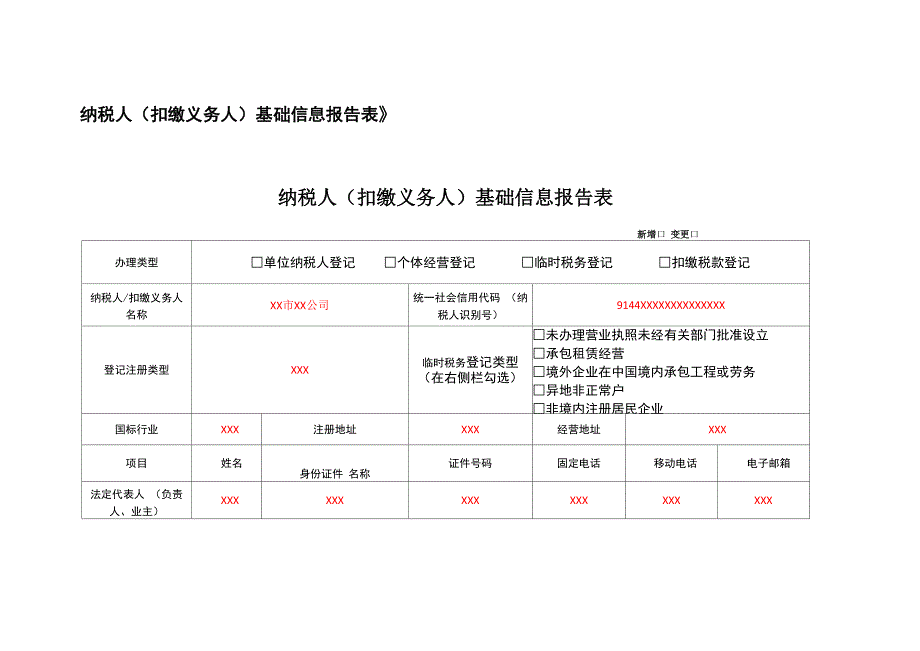 A01083《纳税人基础信息报告表》(填写样例)_第1页