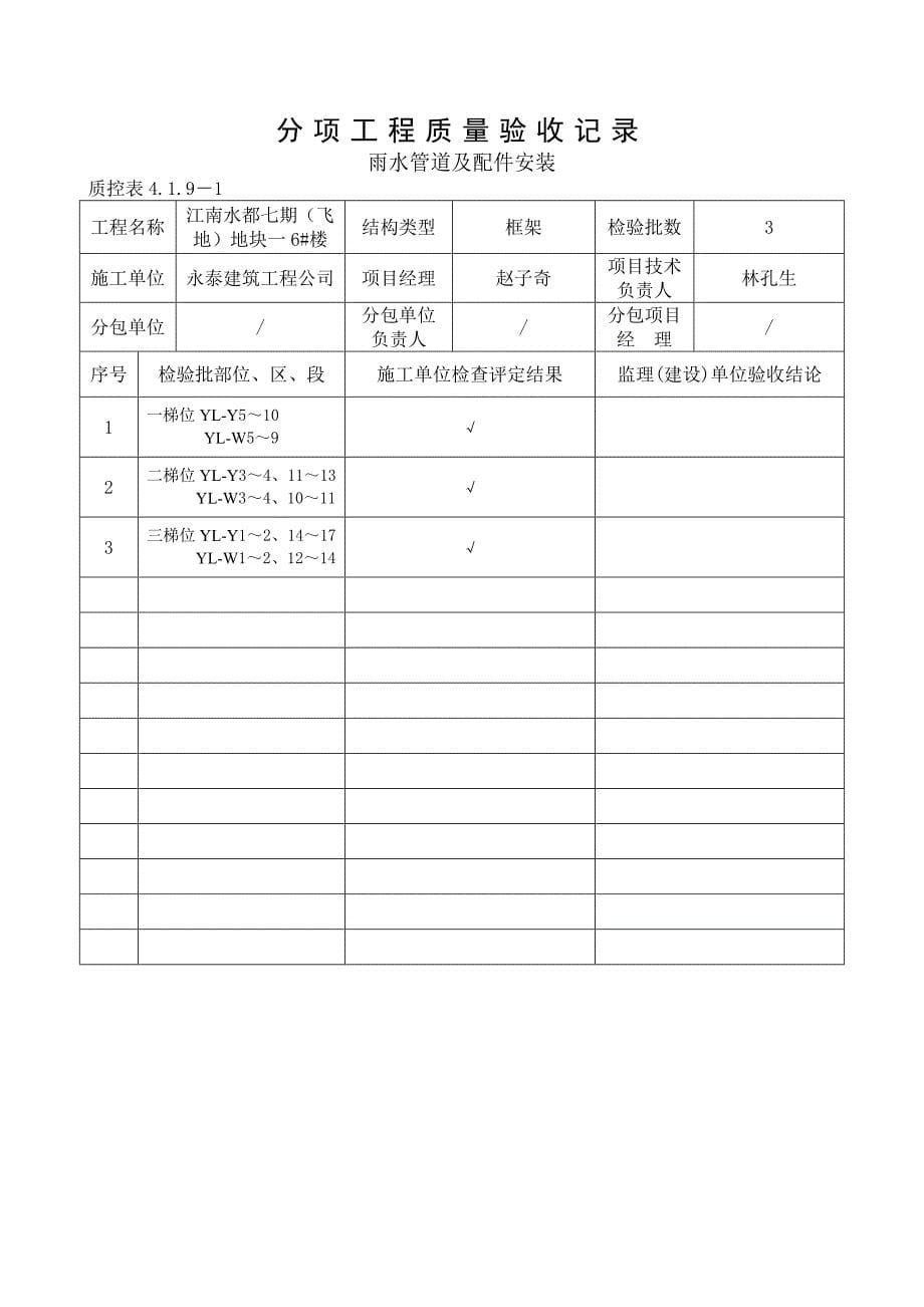 雨水管道及配件安装工程检验批质量验收_第5页