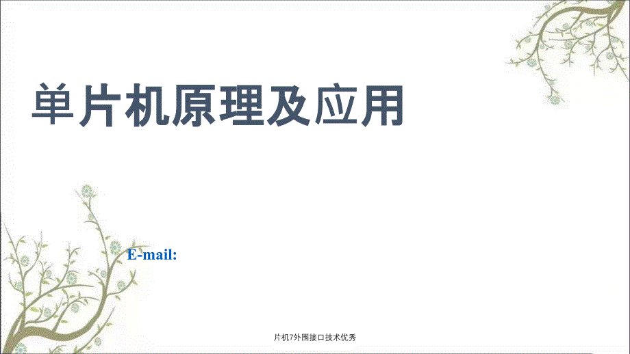 片机7外围接口技术优秀_第1页