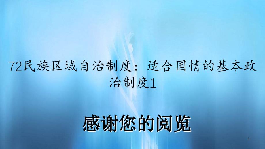 民族区域自治制度适合国情的基本政治制度(精选)课件_第1页