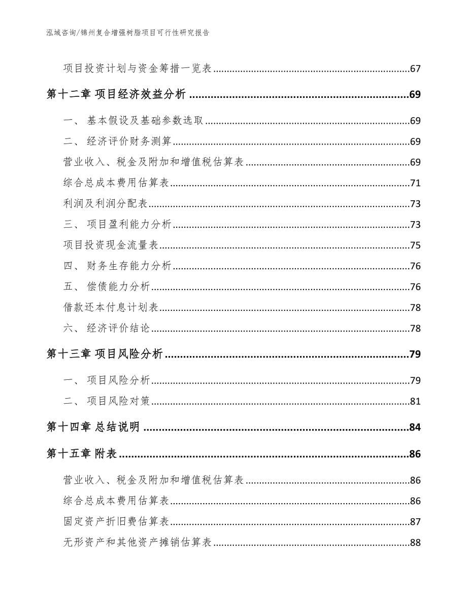 锦州复合增强树脂项目可行性研究报告_模板范文_第5页