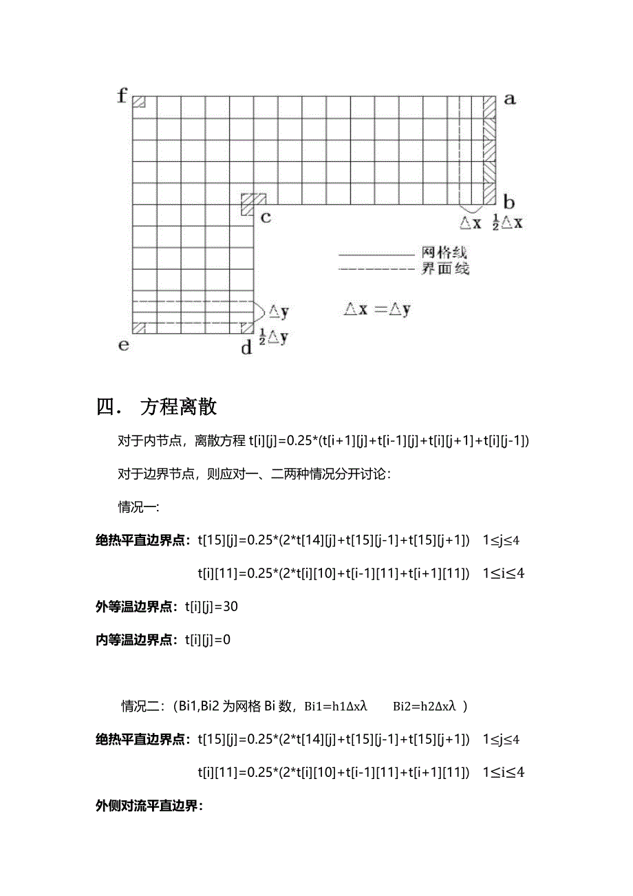 西安交通大学传热学上机报告-墙角导热数值分析_第4页