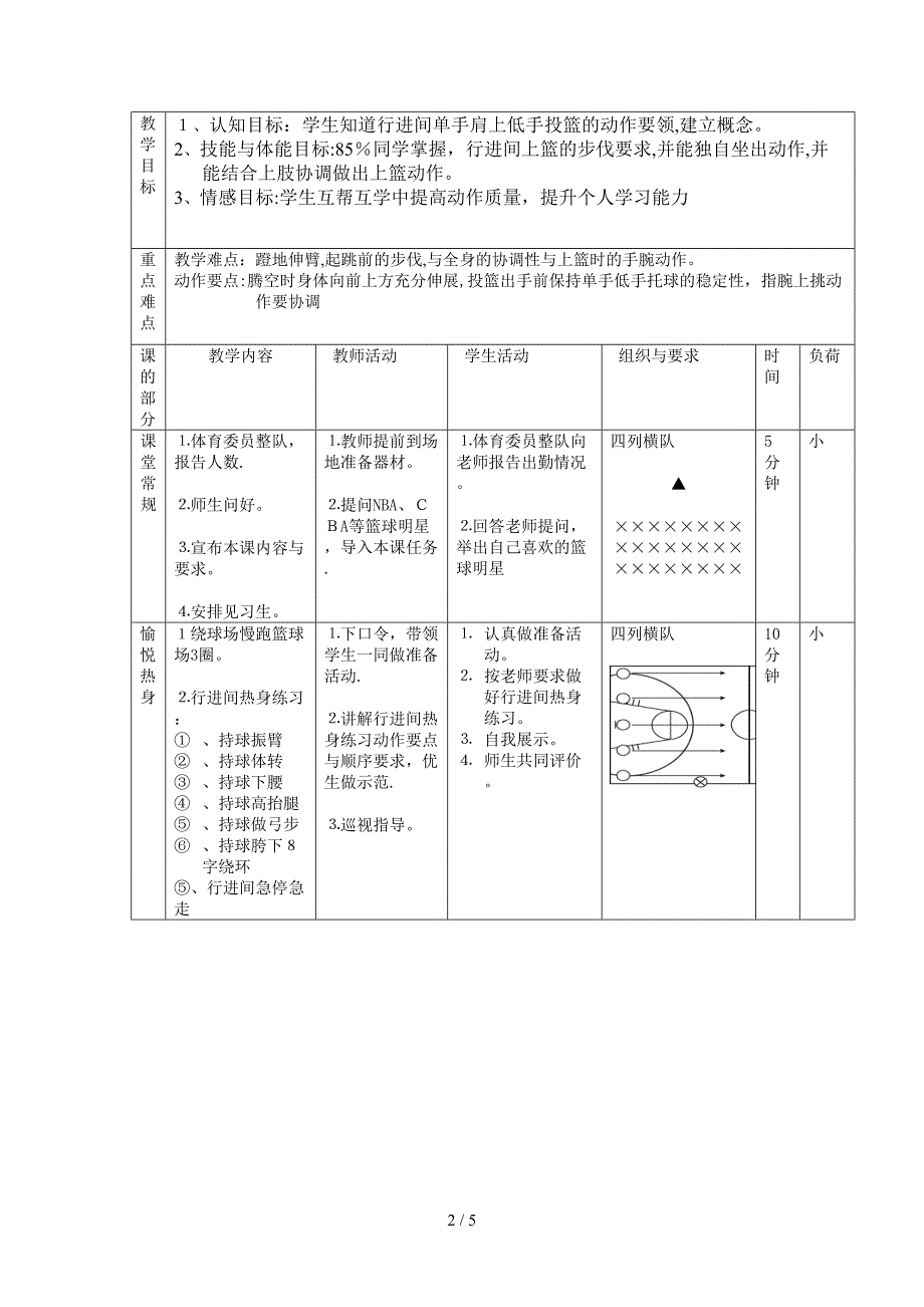 单手肩上低手上篮教学教案_第2页