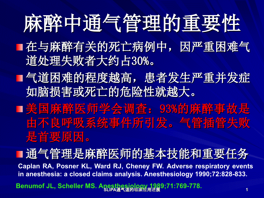 SLIPA通气道的临床应用进展课件_第1页