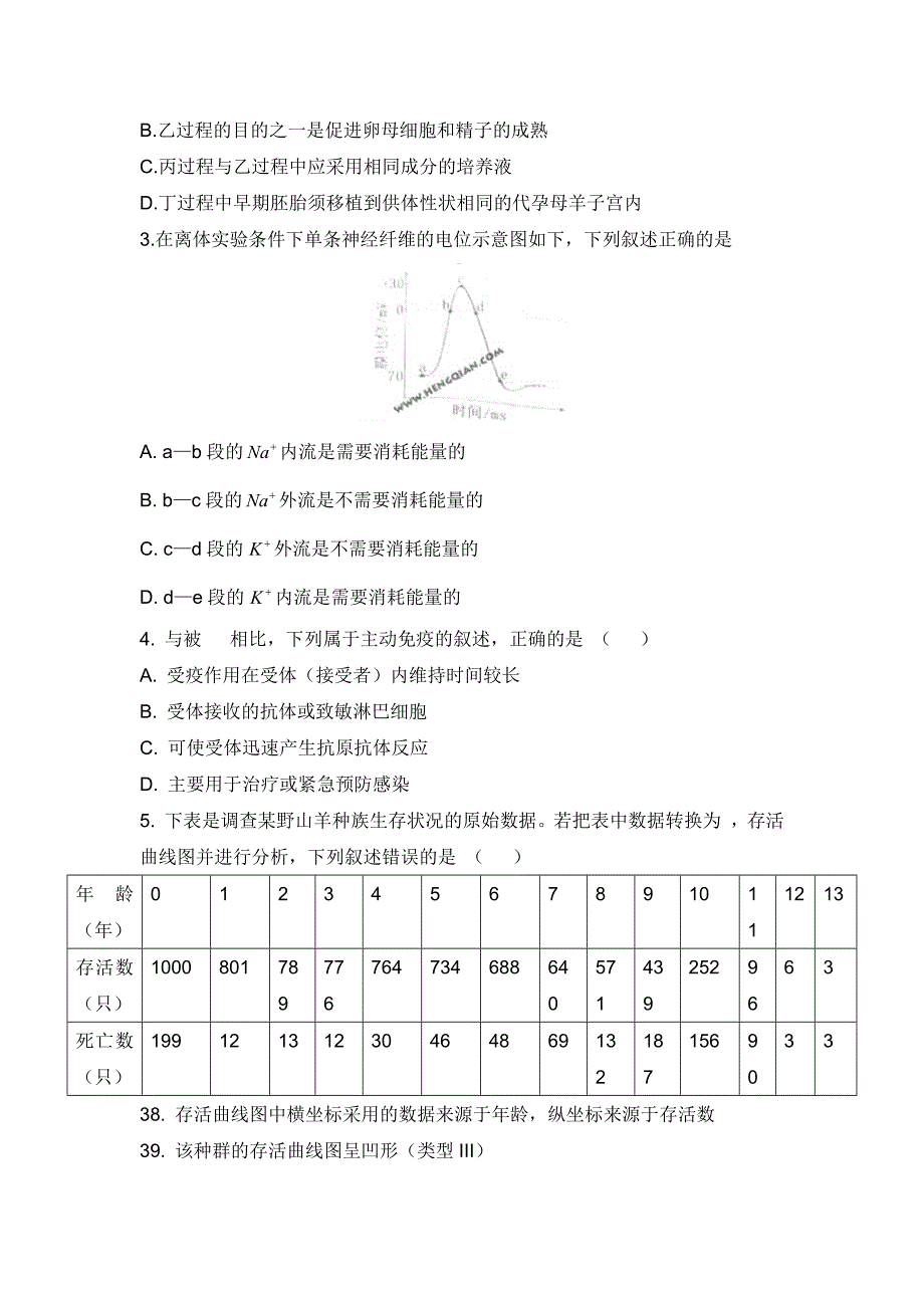 2011年浙江高考理综答案_第2页