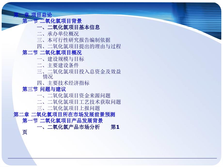 二氧化氯项目可行性研究报告_第2页