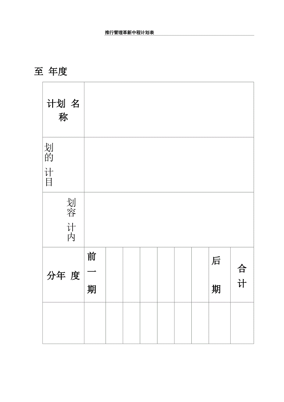 某公司管理革新中程推行计划表 2页_第2页