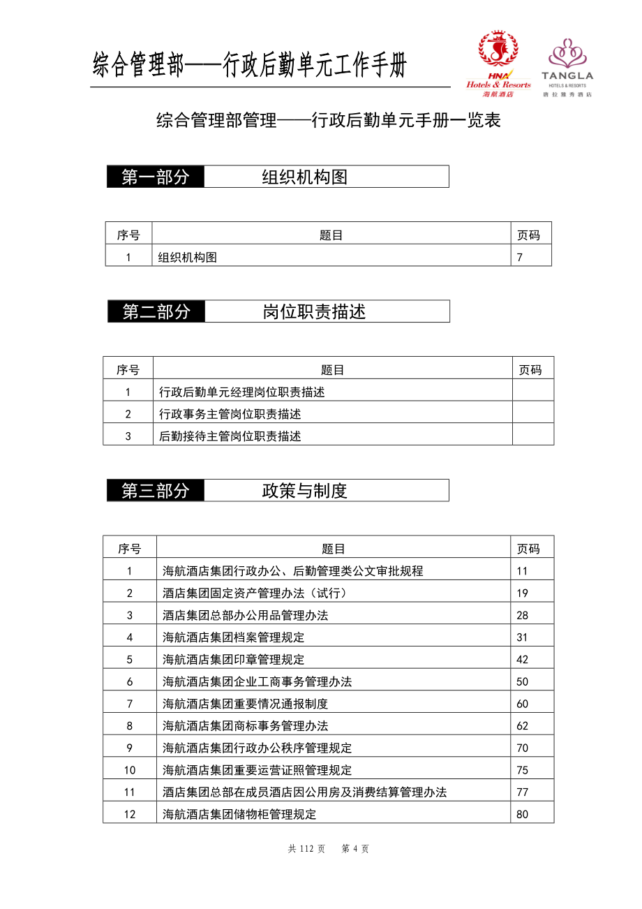 行政后勤单元工作手册(SOP)_第4页