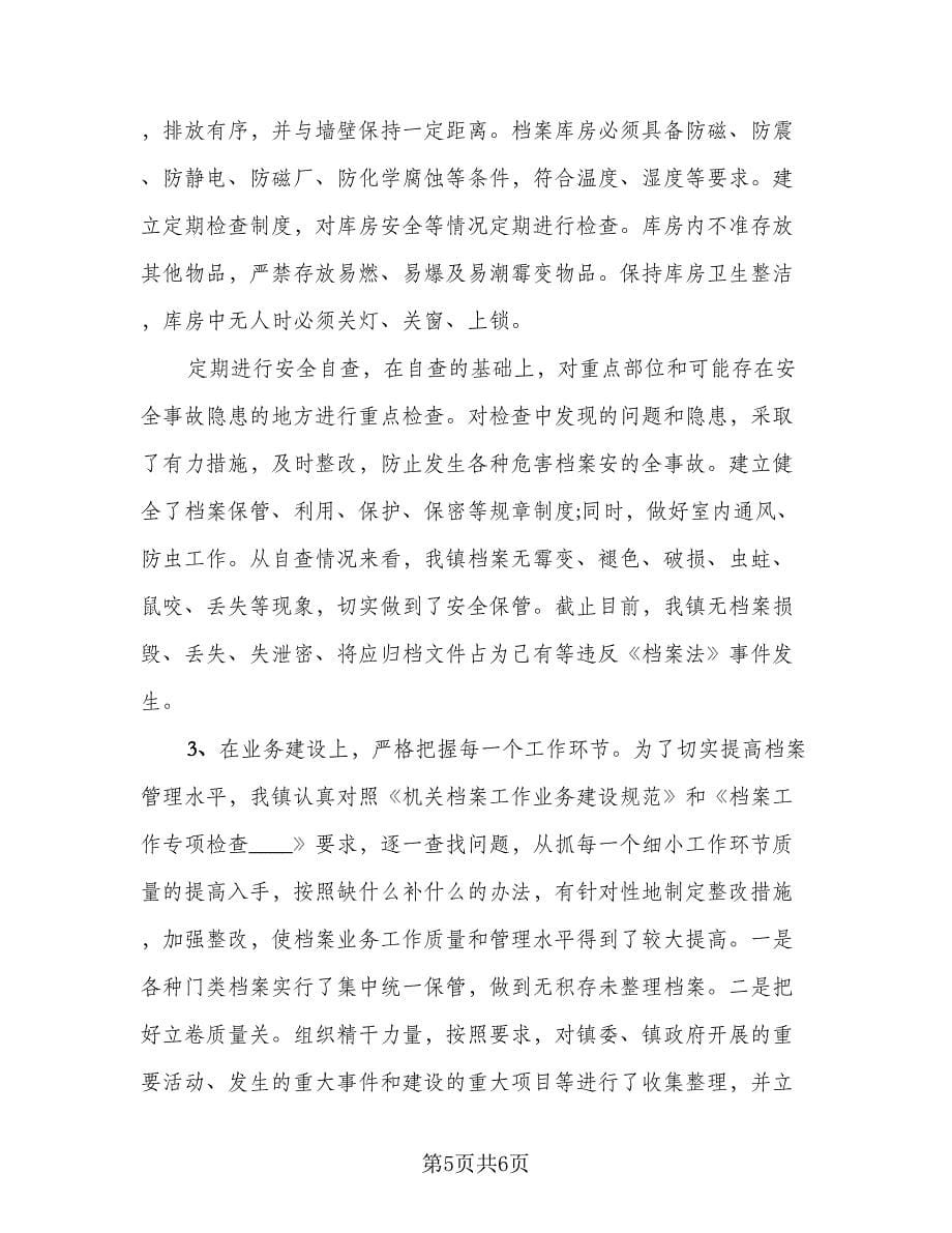 档案管理工作总结个人标准范本（二篇）_第5页