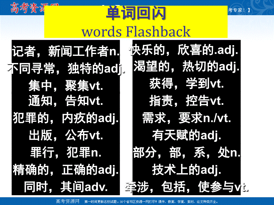 人教版新课标高考一轮复习高一必修5unit4_第2页