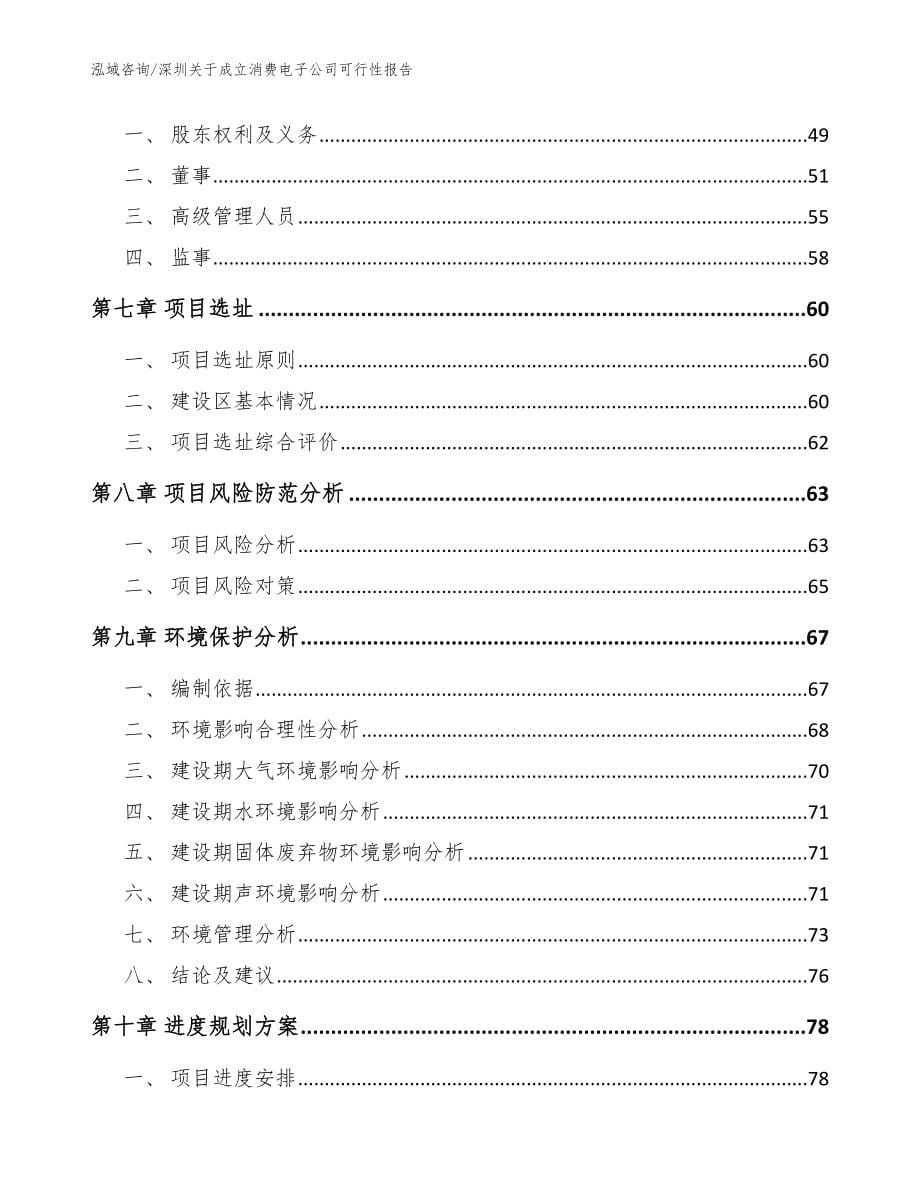 深圳关于成立消费电子公司可行性报告参考模板_第5页