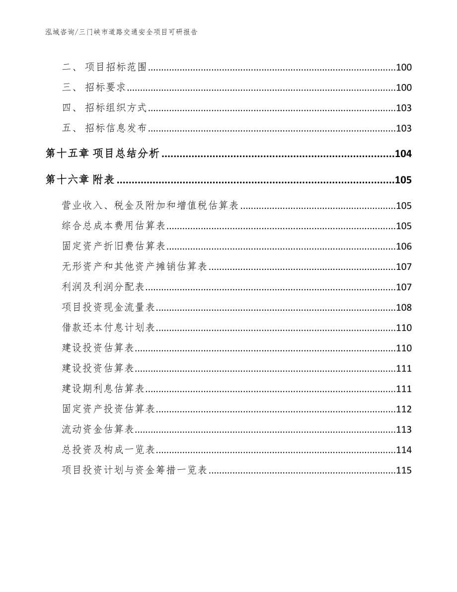 三门峡市道路交通安全项目可研报告（范文）_第5页