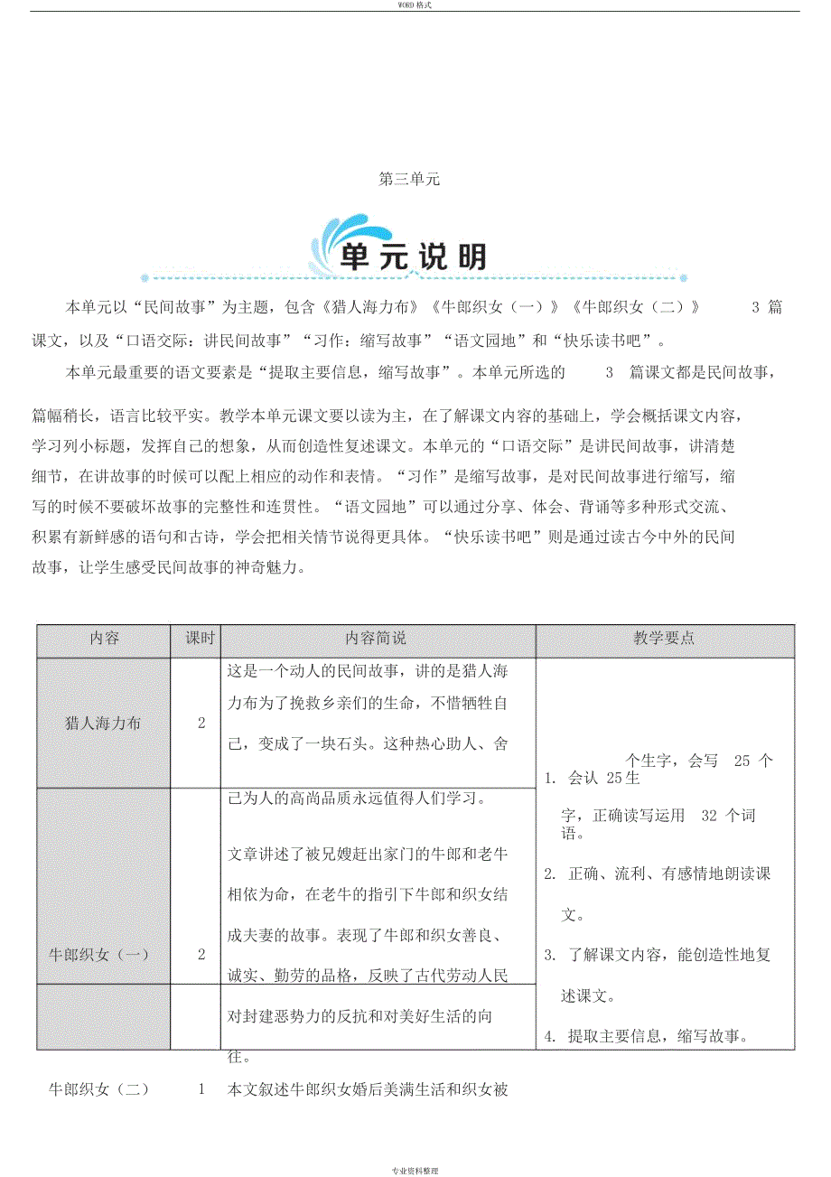 部编版五年级上册《猎人海力布》教学设计_第1页