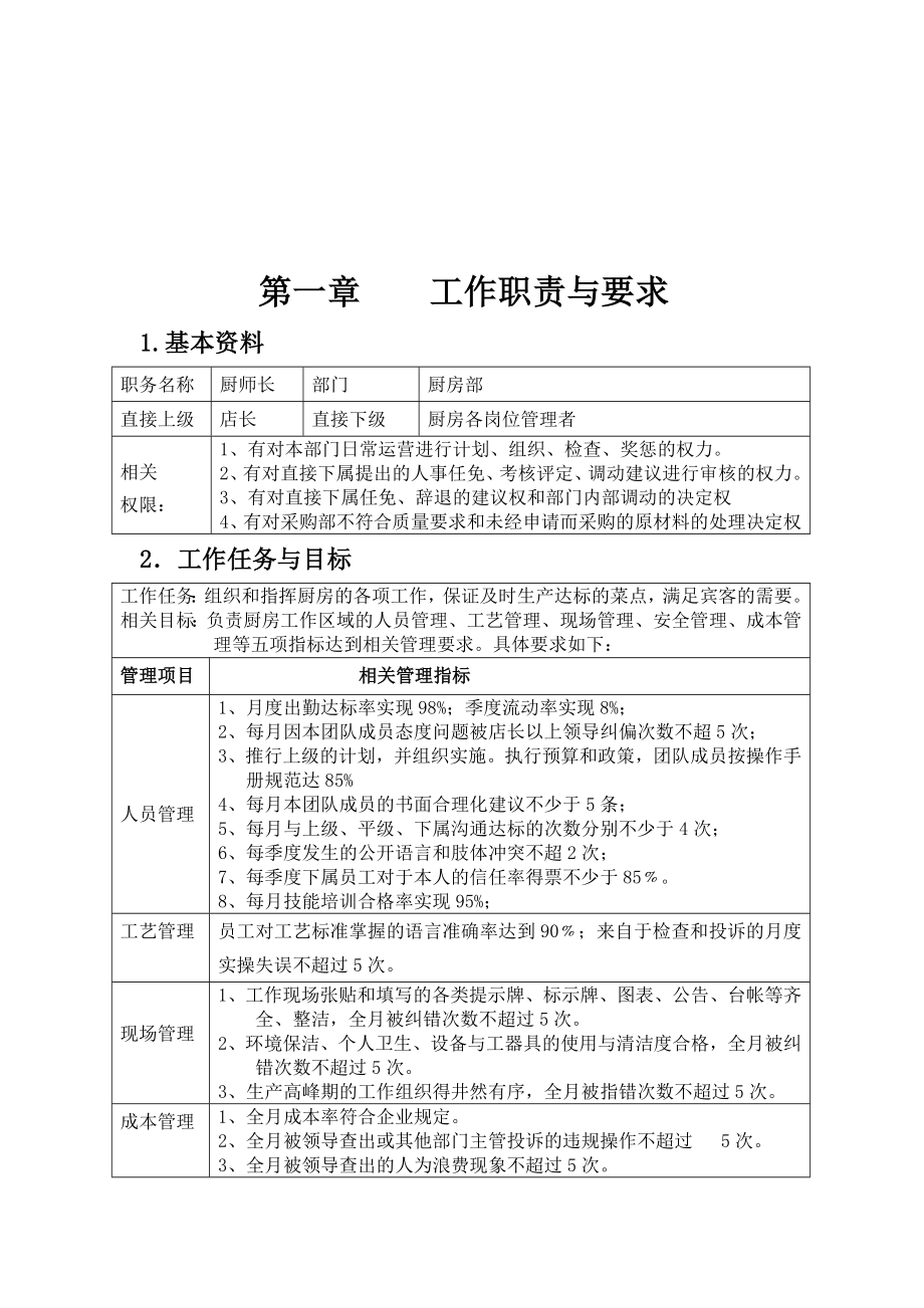 酒店管理之厨师长工作手册_第4页