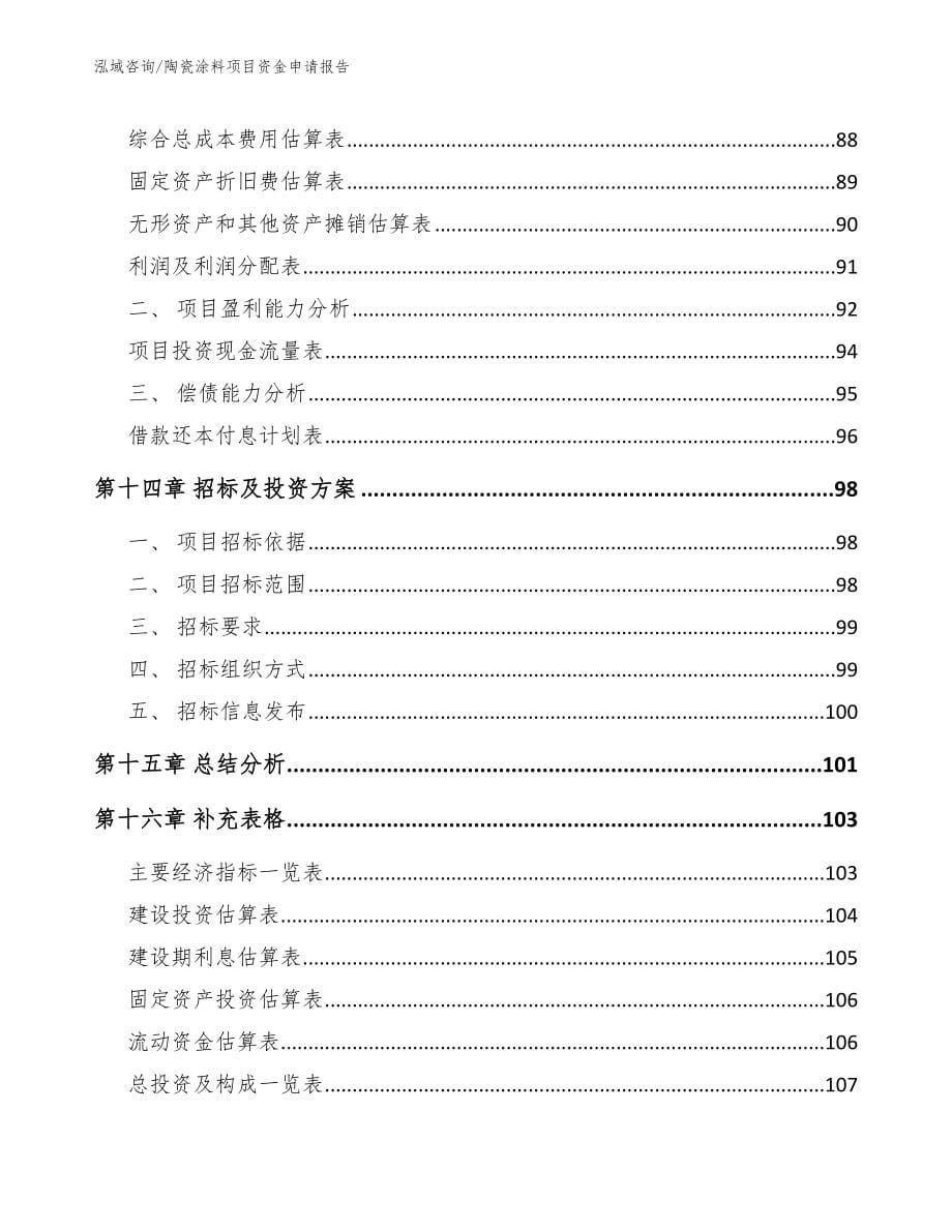 陶瓷涂料项目资金申请报告【范文】_第5页