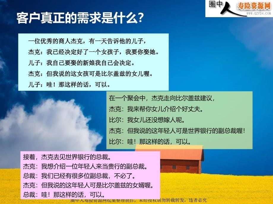 11923161758_中国人寿福满一生销售技巧及高手话术(24页)5.6号二早分享_第5页