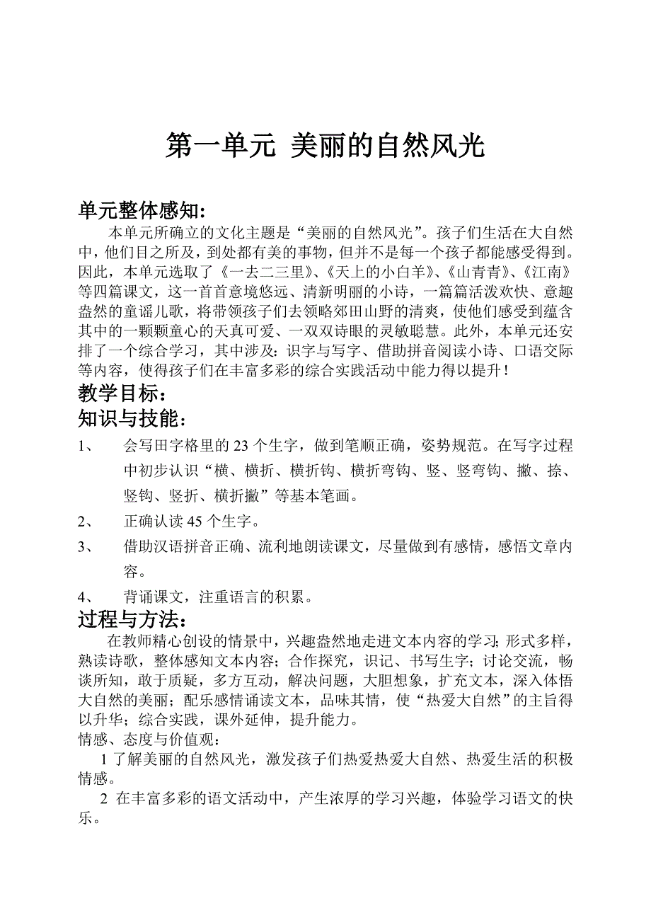 第一单元 美丽的自然风光_第1页