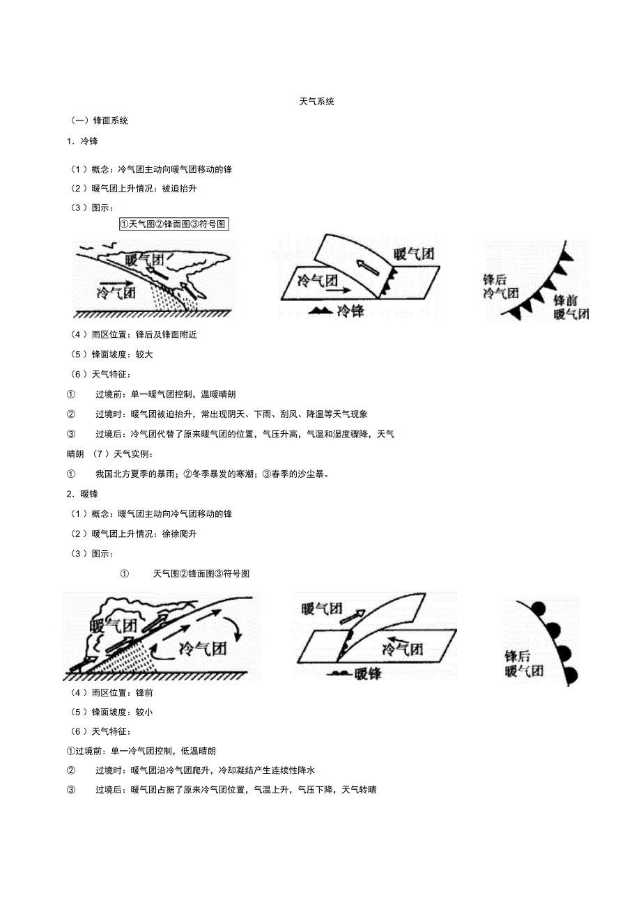 天气系统及气候知识梳理_第1页