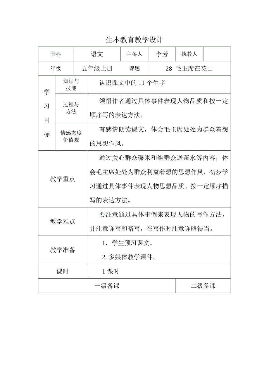 28毛主席在花山.docx_第1页