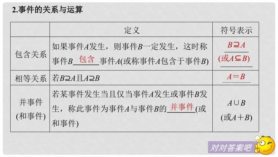 高考数学大一轮复习 第十一章 概率 11.1 随机事件的概率课件 文 新人教版_第5页